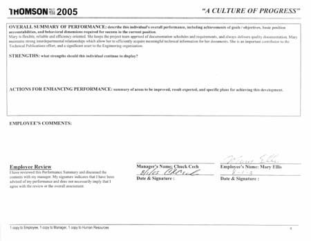 Performance Review 1996